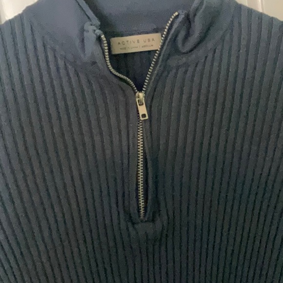 Zip up ribbed knit shirt, longsleeve - Picture 3 of 4